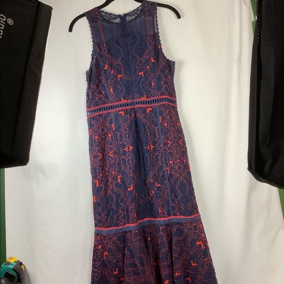 Jonathan Simkai Formal Lace Ruffled Hem Dress - Picture 4 of 5